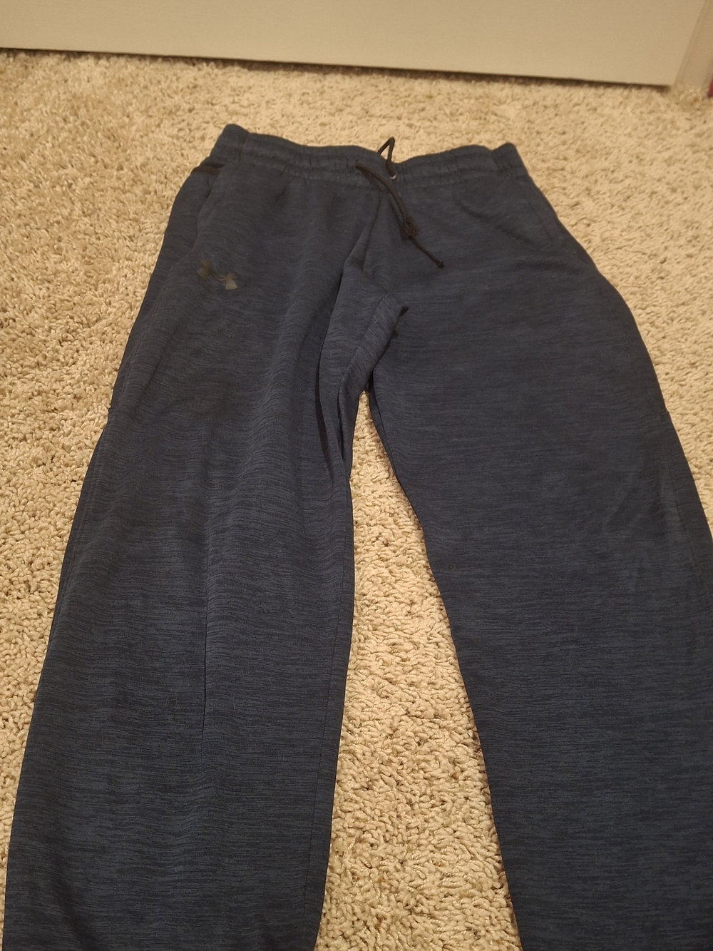 Under Armour Boys Navy Blue Straight Leg Sweatpants